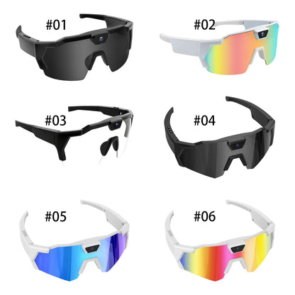 POV Sports Glasses Anti-Glare Smart Walk Cam Sunglasses Lightweight Windproof Ski Goggles Motorcycle Bicycle Driver Recorder