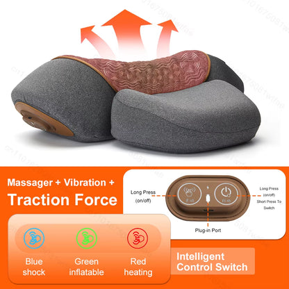 Neck Massage Pillow Electrical Cervical Traction Massager Memory Foam Pillow Orthopedic Cushion Ergonomics Sleeping Pillow