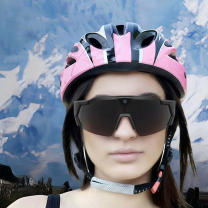 POV Sports Glasses Anti-Glare Smart Walk Cam Sunglasses Lightweight Windproof Ski Goggles Motorcycle Bicycle Driver Recorder